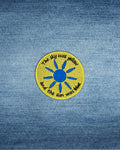 Mini Embroidered Scarlet Begonias “Sky Was Yellow” Patch