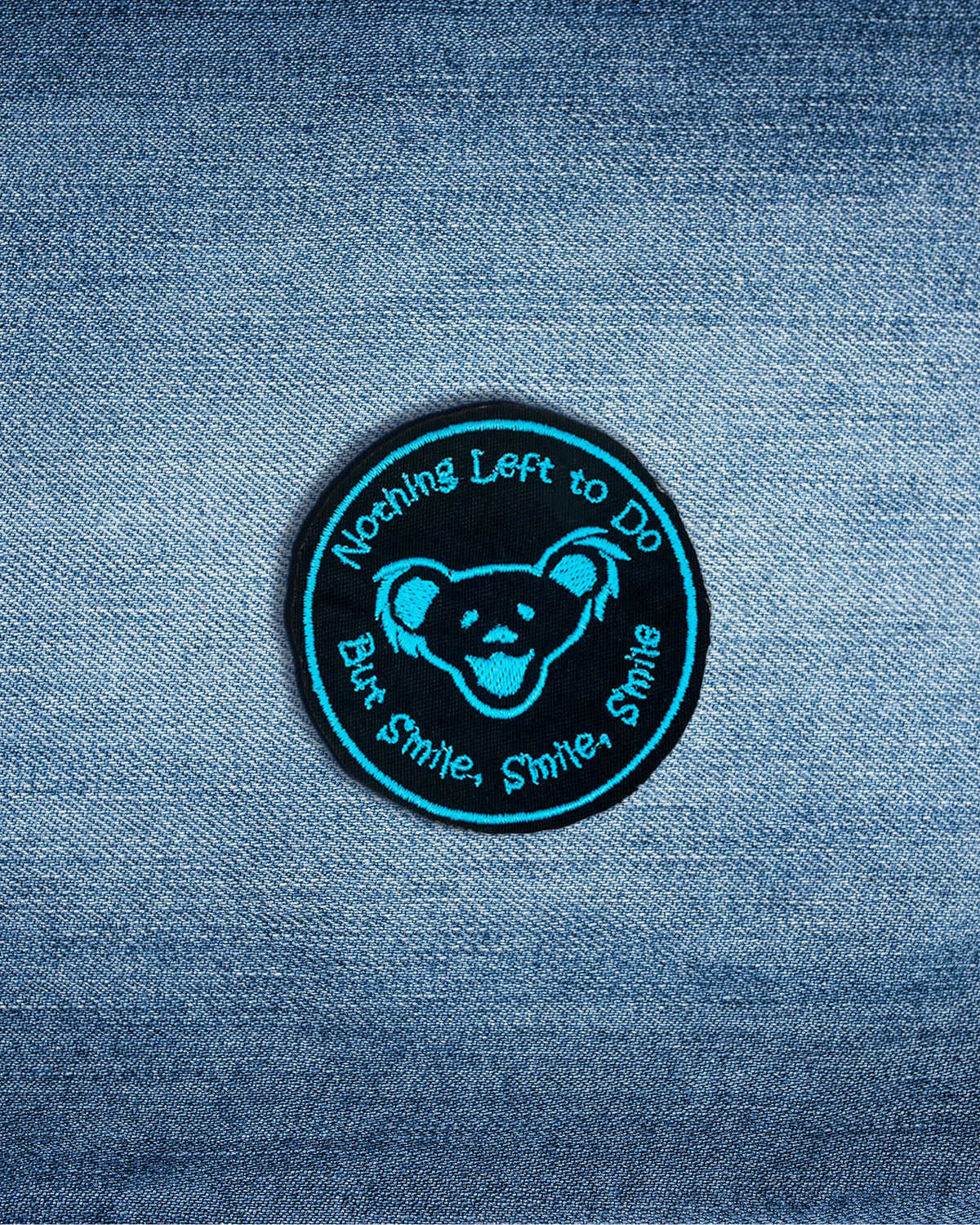 Mini Mini Embroidered Nothing Left to Do but Smile Patch | Psychedelic Jam Band Badge