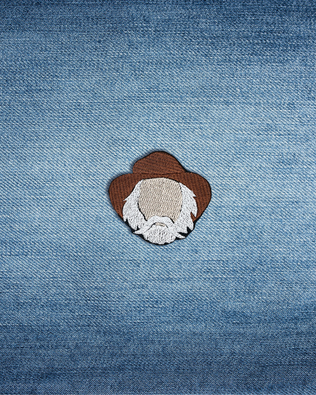 Mini Bob Weir Cowboy Embroidered Patch | Uncle Bobby Jam Band Patch
