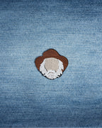 Mini Bob Weir Cowboy Embroidered Patch | Uncle Bobby Jam Band Patch