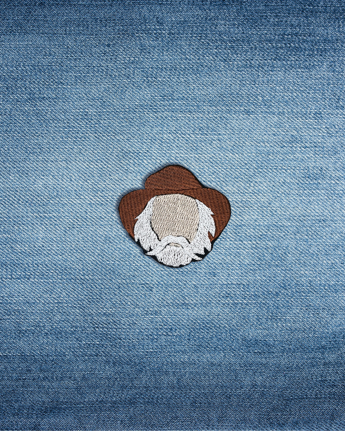 Mini Bob Weir Cowboy Embroidered Patch | Uncle Bobby Jam Band Patch