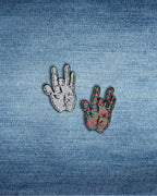 Mini Jerry Hand Patch | Embroidered Jerry's Middle Finger Badge
