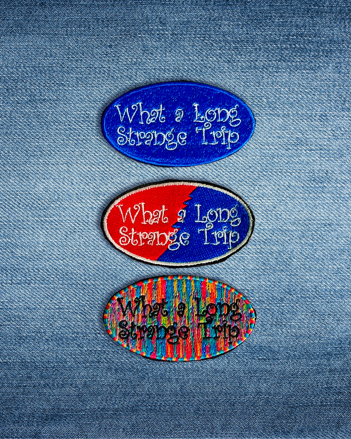Mini Embroidered What a Long Strange Trip Patch | Psychedelic Jam Band Badge