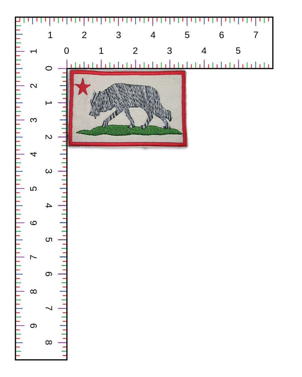 Mini Bob Weir Wolf California Flag Embroidered Patch | Jam Band Patch