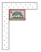 Mini Bob Weir Wolf California Flag Embroidered Patch | Jam Band Patch