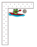 Mini Embroidered Kayaking Jerry Bear Patch | Jam Band Outdoor Badge