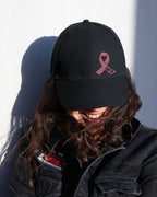 Embroidered Breast Cancer NFA Awareness Ribbon Patch | Not Fade Away Pink Ribbon