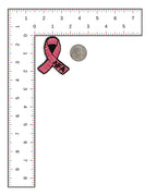 Embroidered Breast Cancer NFA Awareness Ribbon Patch | Not Fade Away Pink Ribbon
