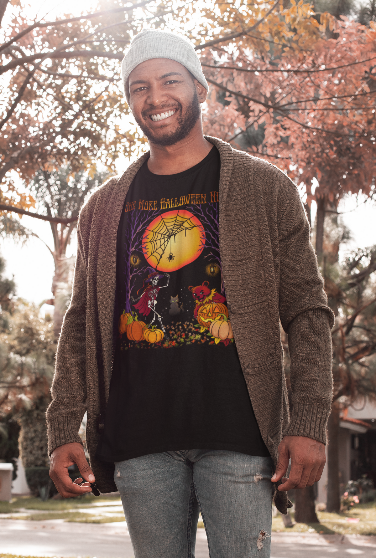 One More Halloween Night Shirt | Bertha & Jerry Bear Hallween Tee