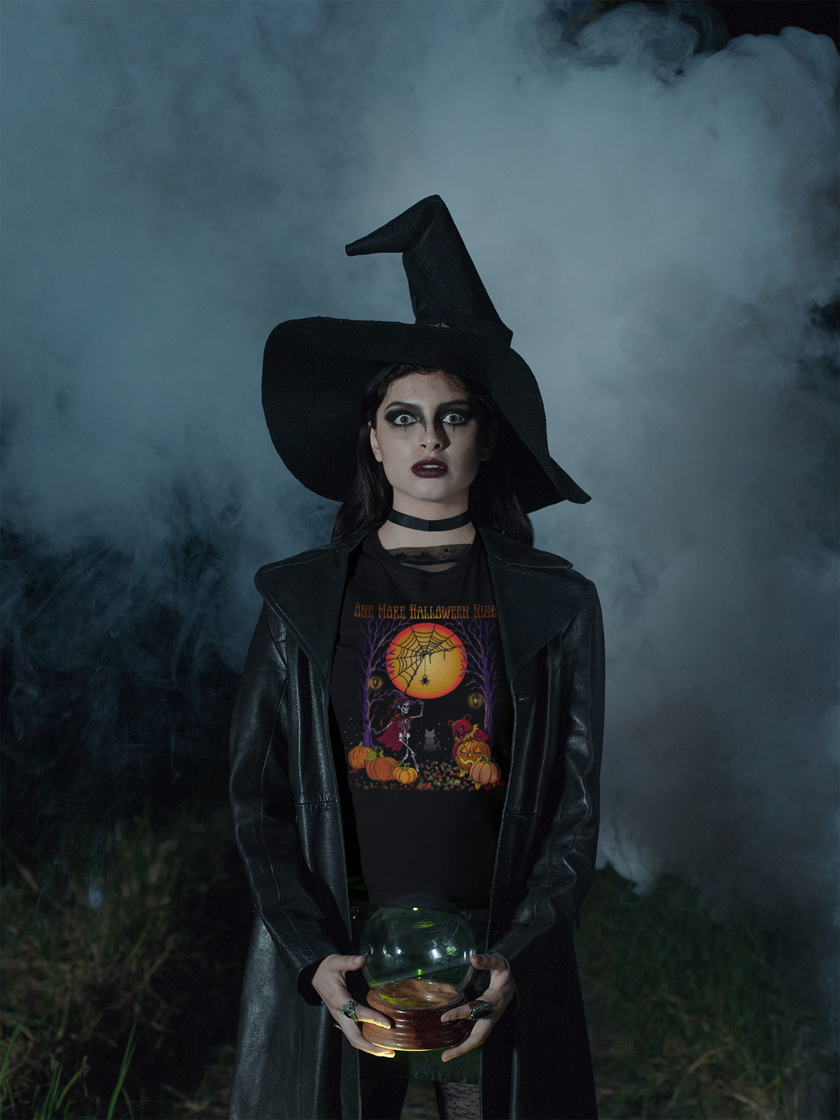 One More Halloween Night Shirt | Bertha & Jerry Bear Hallween Tee
